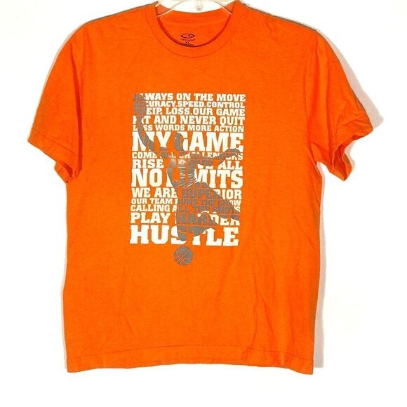 Champion Game Basketball Orange Tee Shirt - Picture 1 of 8